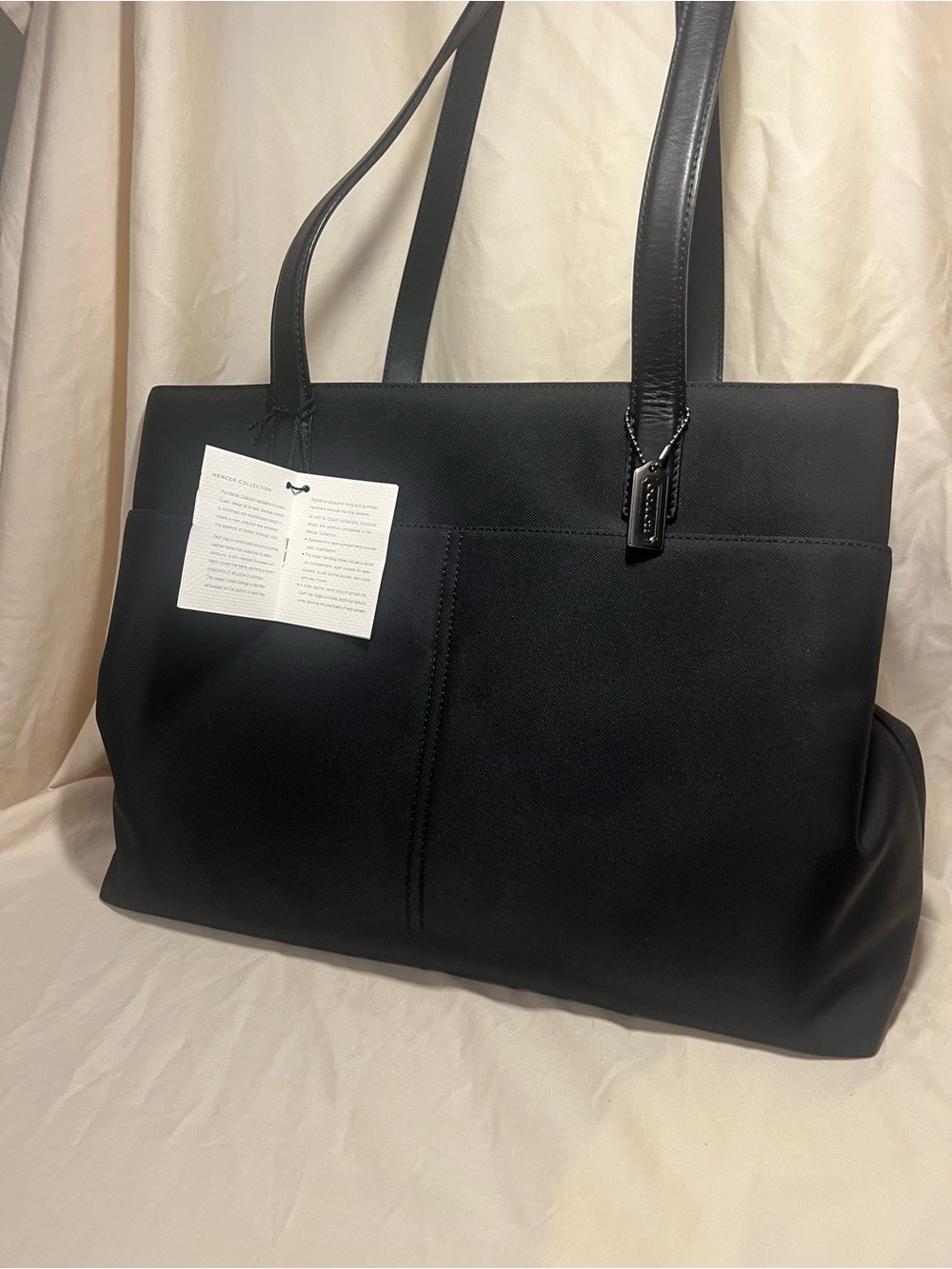 COACH Auth. | Large Black Tote with Leather Straps - Picture 8 of 15